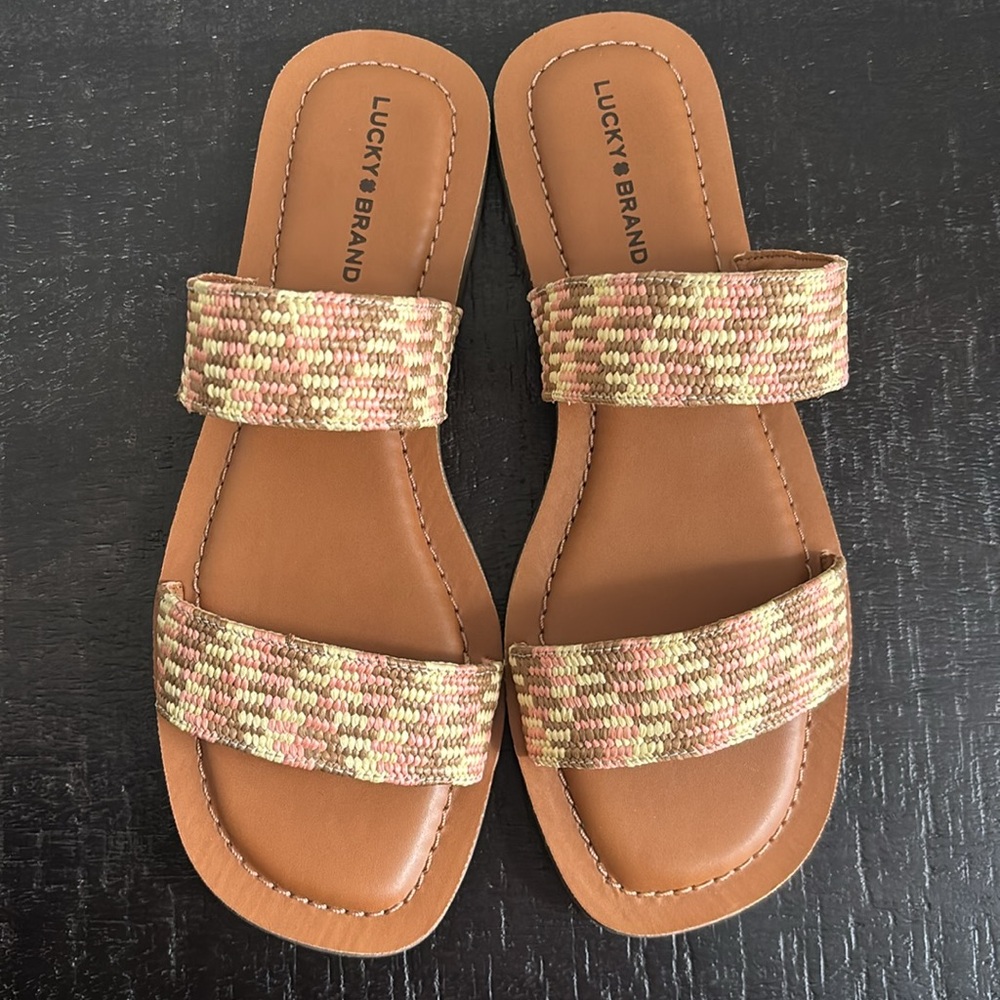 Lucky Brand Multicolor Woven Sandals
